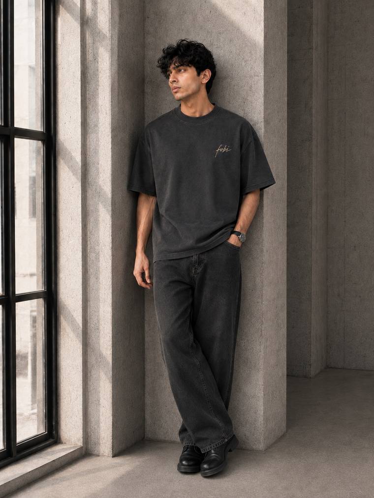 Signature Tee in Charcoal